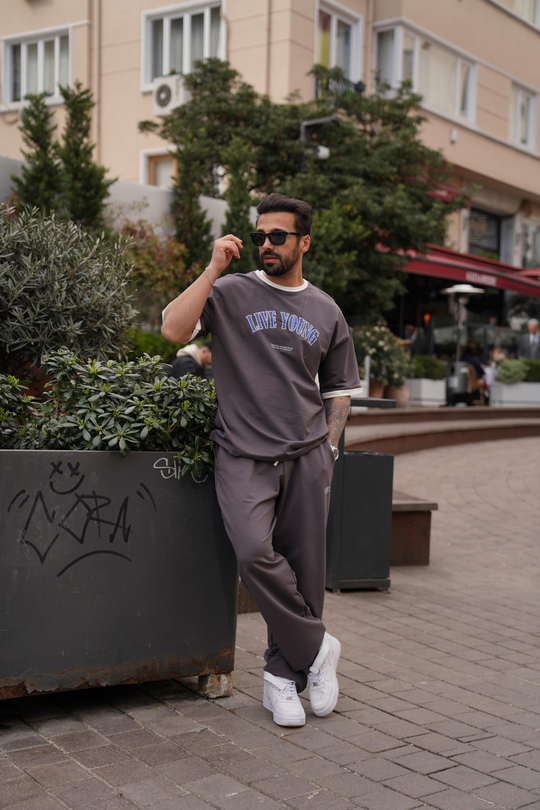 EŞOFMAN TAKIMIFüme Live Young 2 İplik Oversize Eşofman Takımı 30214