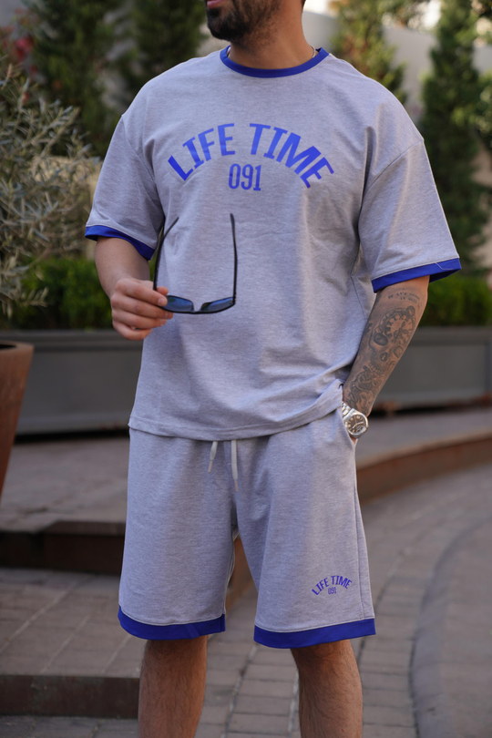 EŞOFMAN TAKIMIGri Life Tıme 2 İplik Eşofman Takımı VMS 30268
