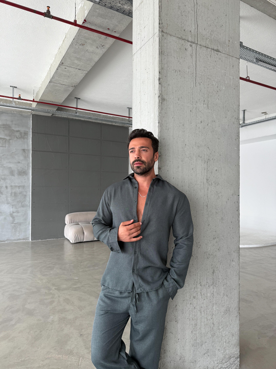 EŞOFMAN TAKIMIHaki İthal Doku Takım Kışlık
