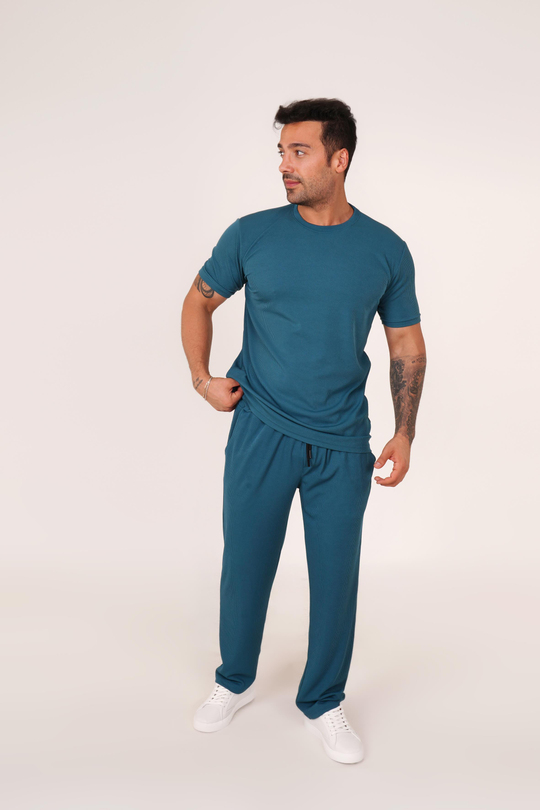 EŞOFMAN TAKIMIİndigo Burgu T-Shirt Eşofman Takım TB