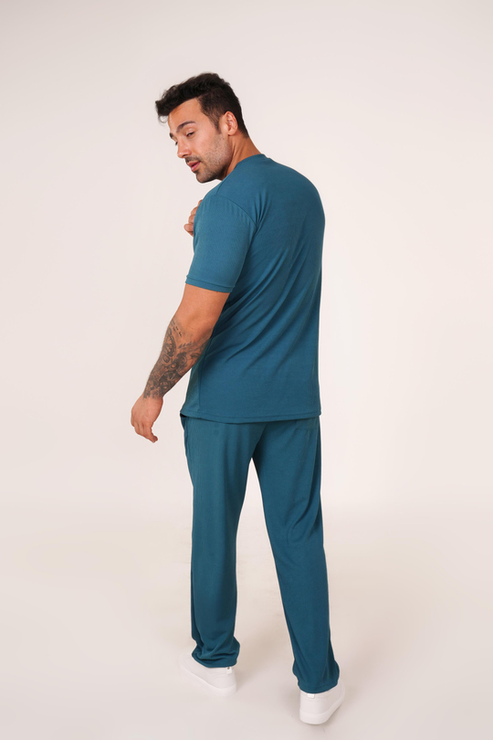 EŞOFMAN TAKIMIİndigo Burgu T-Shirt Eşofman Takım TB