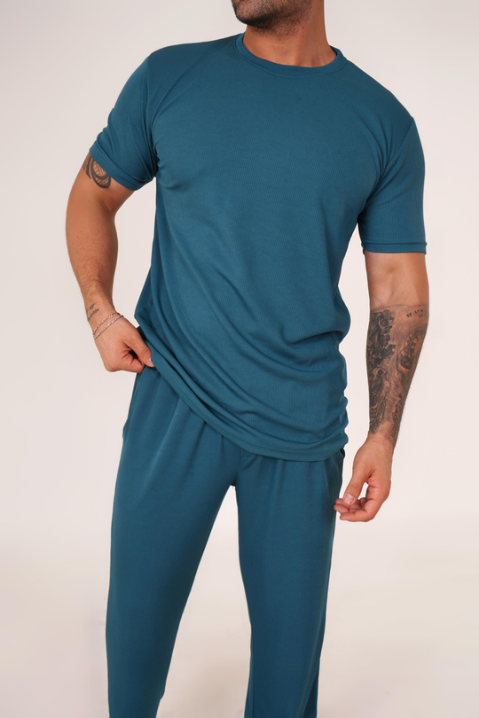 EŞOFMAN TAKIMIİndigo Burgu T-Shirt Eşofman Takım TB