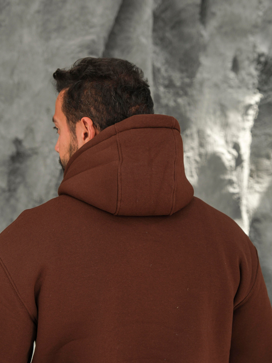 Eşofman TakımıKahve 3 İplik Kapüşonlu Sweat Baggy Oversize Compak Alt Üst Takım SC