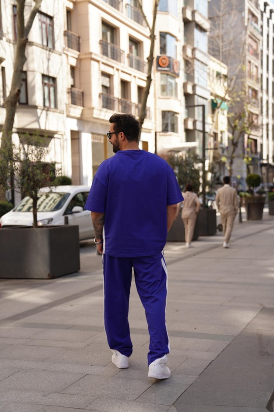 EŞOFMAN TAKIMISaksmavi Until IT'S Your Baskılı 2 İplik Eşofman Takımı VMS 30431