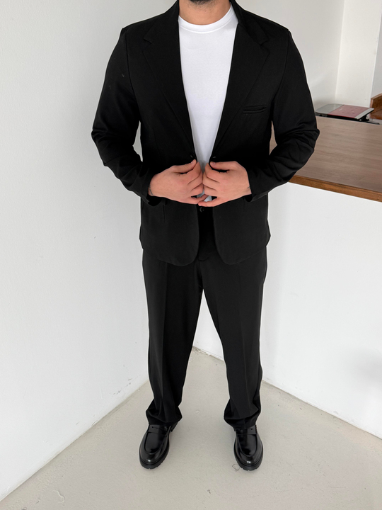 Eşofman TakımıSiyah Bezayağı Pamuk Oversize Takım Elbise SNZ 1325