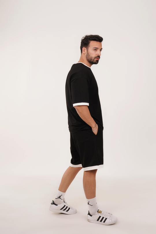 EŞOFMAN TAKIMISiyah Chersh 2 İplik Oversize Eşofman Takımı VMS 30558