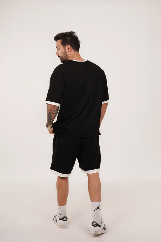 EŞOFMAN TAKIMISiyah Chersh 2 İplik Oversize Eşofman Takımı VMS 30558