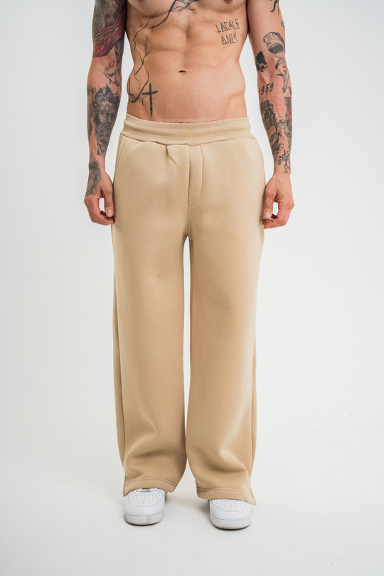 EşofmanBej Düz Sage Baggy Alt PLZ