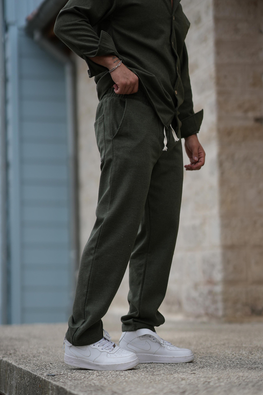EşofmanHaki Kaşe Baggy Pantolon SC