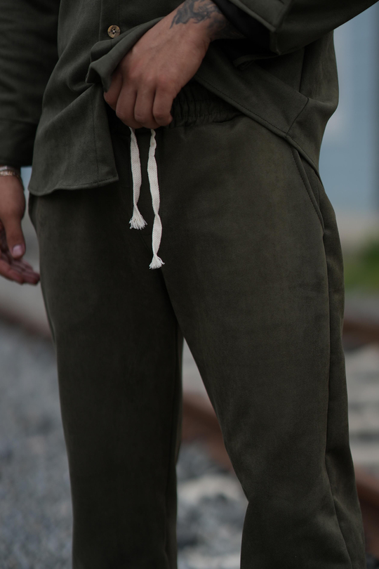 EşofmanHaki Nubuk Baggy Pantalon SC