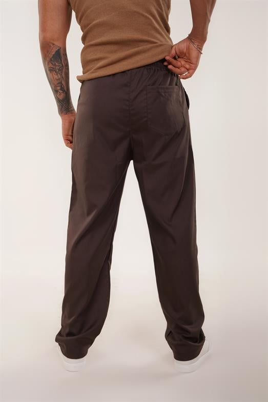 EşofmanKahve GABARDİN PARLAK KUMAŞ BOL PAÇA PANT. SNZ 4677 2024