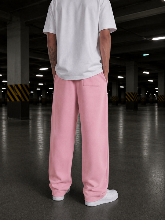 EşofmanPembe Unisex Stoper Paça Pamuk Eşofman SC
