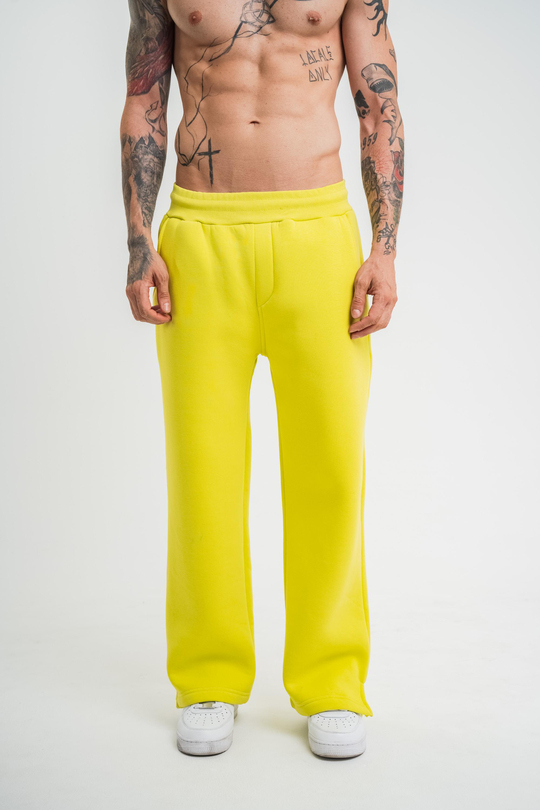 EşofmanSarı Düz Sage Baggy Alt PLZ
