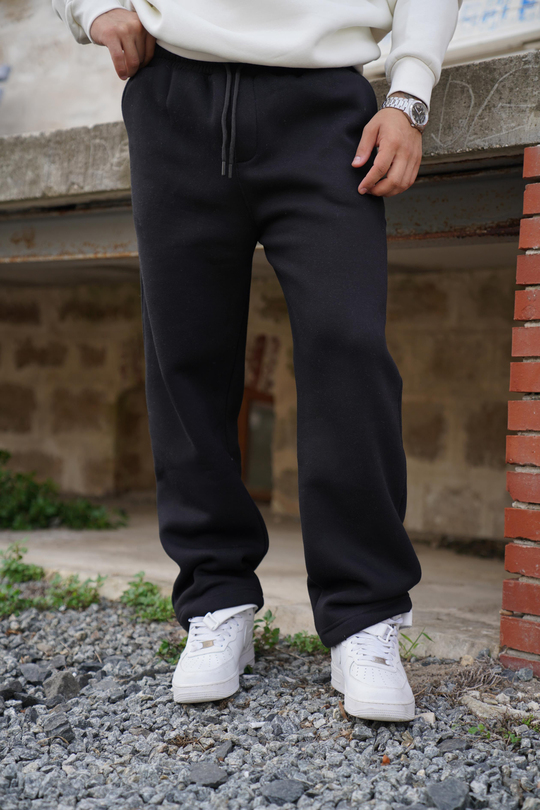 EşofmanSiyah 3 İplik Baggy Eşofman SNZ M8373