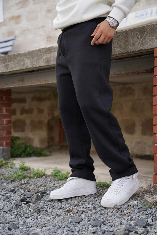 EşofmanSiyah 3 İplik Baggy Eşofman SNZ M8373