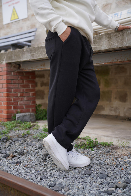 EşofmanSiyah 3 İplik Baggy Eşofman SNZ M8373