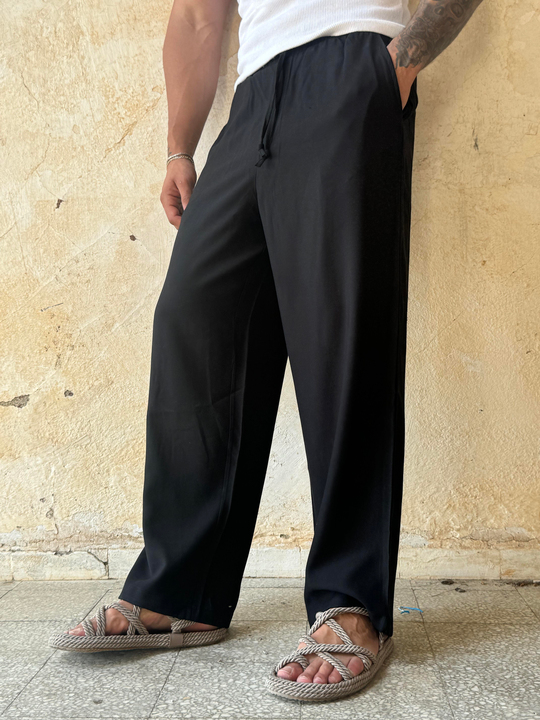EşofmanSiyah Bel Lastikli Baggy Eşofman PNC4050