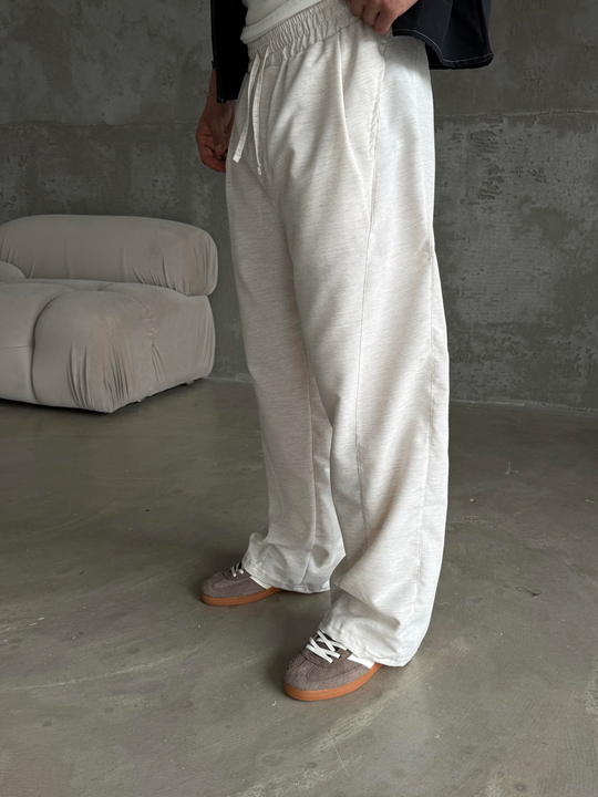GabardinBej Yumuşak Ham Keten Super Baggy Pantalon 40229 BRR