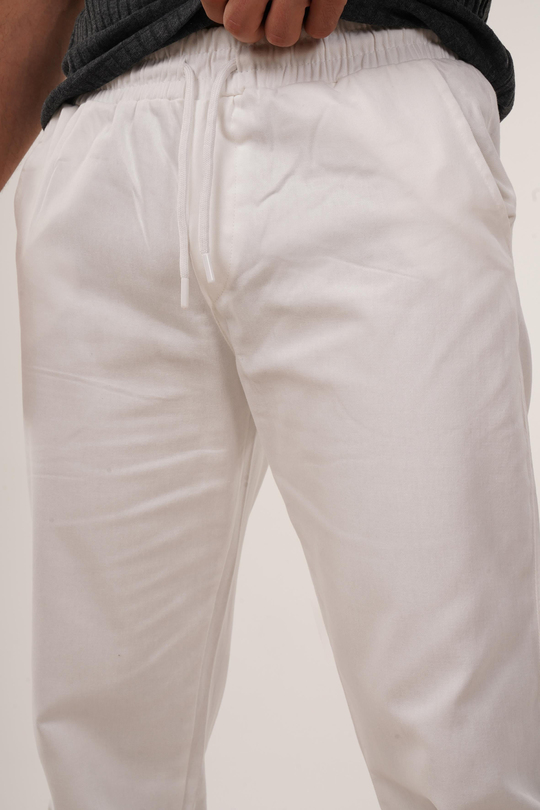 GABARDİNBeyaz Baggy Bağcıklı Gabardin TK