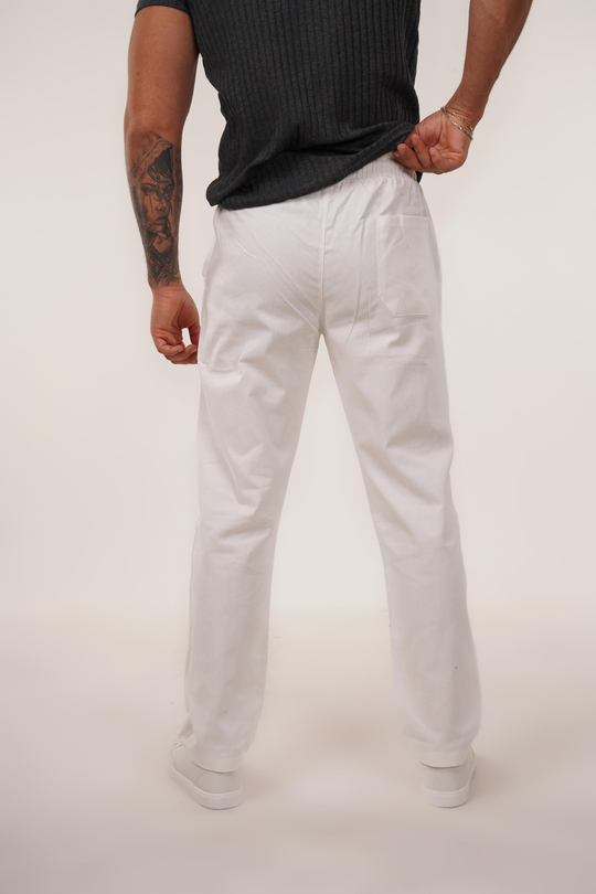 GABARDİNBeyaz Baggy Bağcıklı Gabardin TK