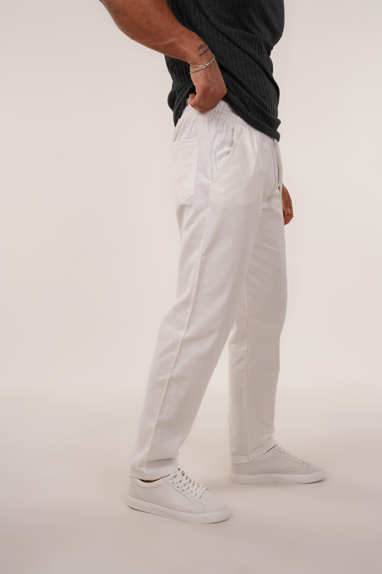 GABARDİNBeyaz Baggy Bağcıklı Gabardin TK