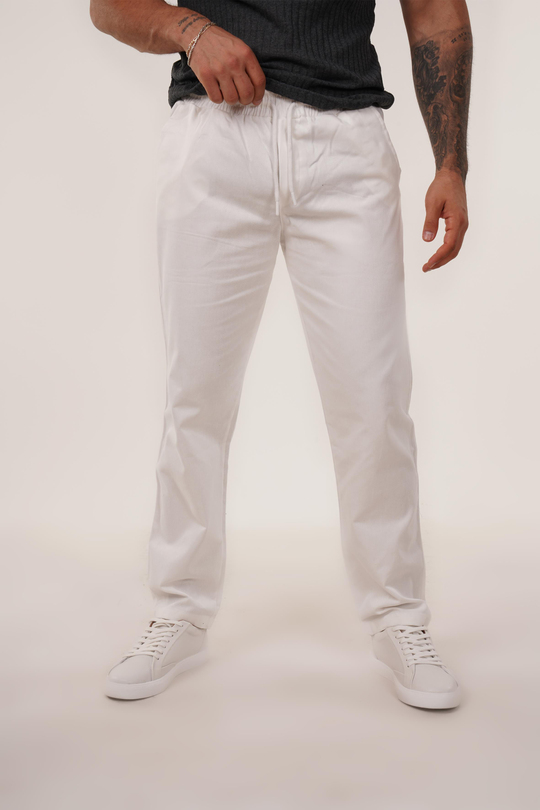GABARDİNBeyaz Baggy Bağcıklı Gabardin TK
