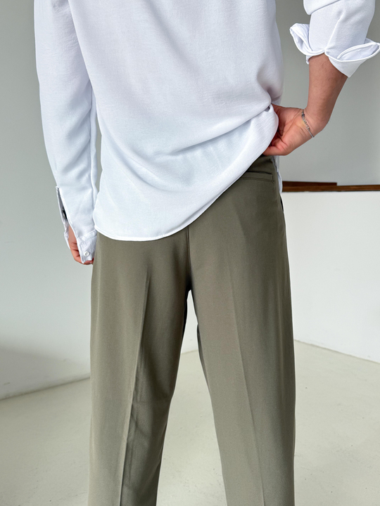 GabardinÇağla Baggy Bezayağı Kumaş Pantalon SNZ N1135