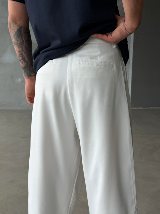 GabardinEkru Kore Kalıp Kumaş Pantalon SNZ 1448