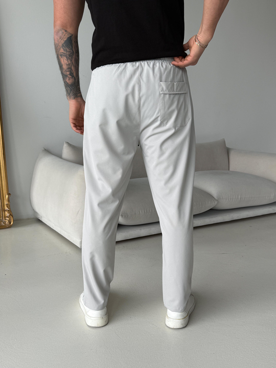 GabardinGri Paraşüt Çimalı Regular Kumaş Pantalon 23136 LNS