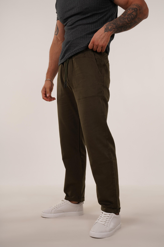 GABARDİNHaki Baggy Bağcıklı Gabardin TK 1025