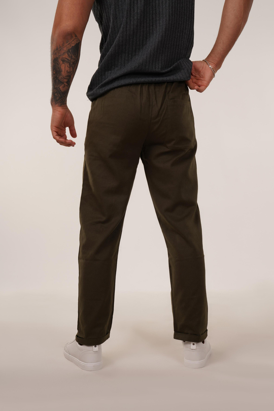 GABARDİNHaki Baggy Bağcıklı Gabardin TK 1025