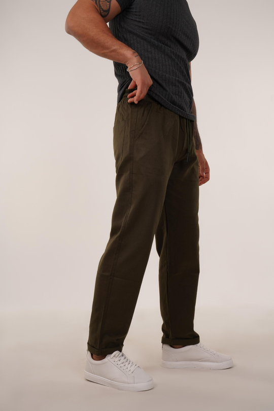 GABARDİNHaki Baggy Bağcıklı Gabardin TK 1025
