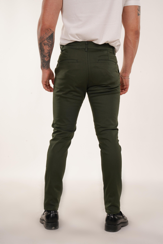 GABARDİNHaki Gabardin Düz Baggy Pantolon PLT 09