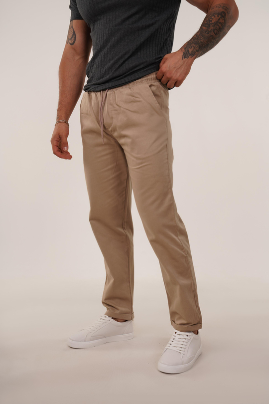 GABARDİNKrem Baggy Bağcıklı Gabardin TK