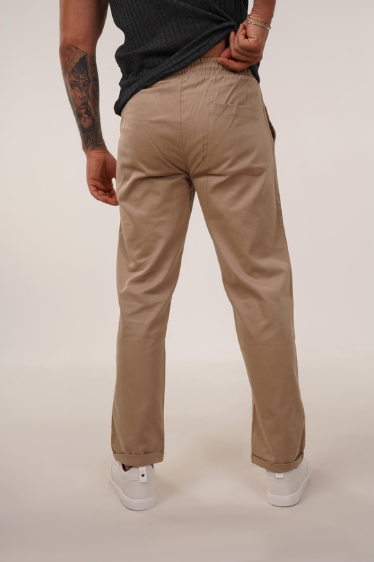 GABARDİNKrem Baggy Bağcıklı Gabardin TK 1025