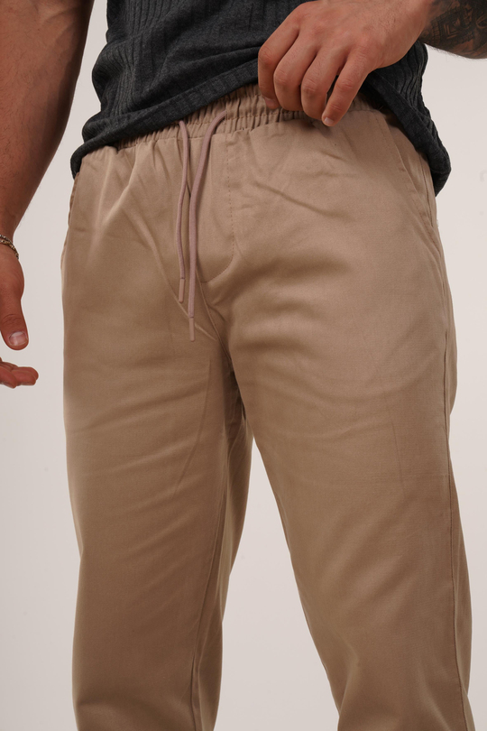 GABARDİNKrem Baggy Bağcıklı Gabardin TK