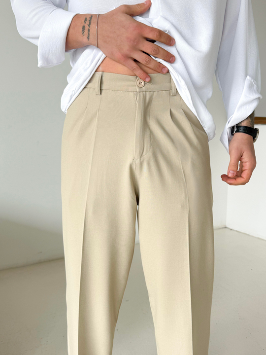 GabardinTaş Baggy Bezayağı Kumaş Pantalon SNZ N1135