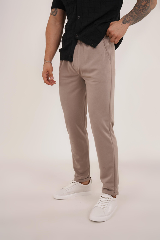 GABARDİNVizon Diagonel Bel Lastik Pant Tk