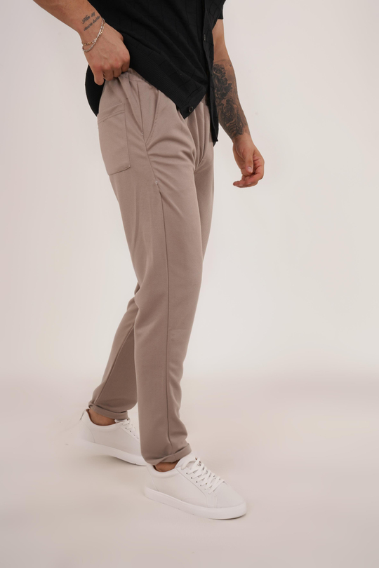 GABARDİNVizon Diagonel Bel Lastik Pant Tk