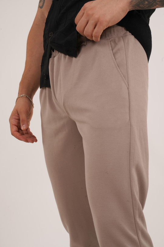 GABARDİNVizon Diagonel Bel Lastik Pant Tk