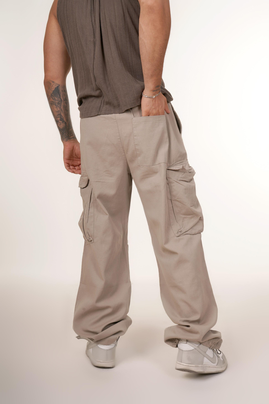 GABARDİNVizon Gabardin Kargo Cep Boru Paça Pantolon VMS 40429 