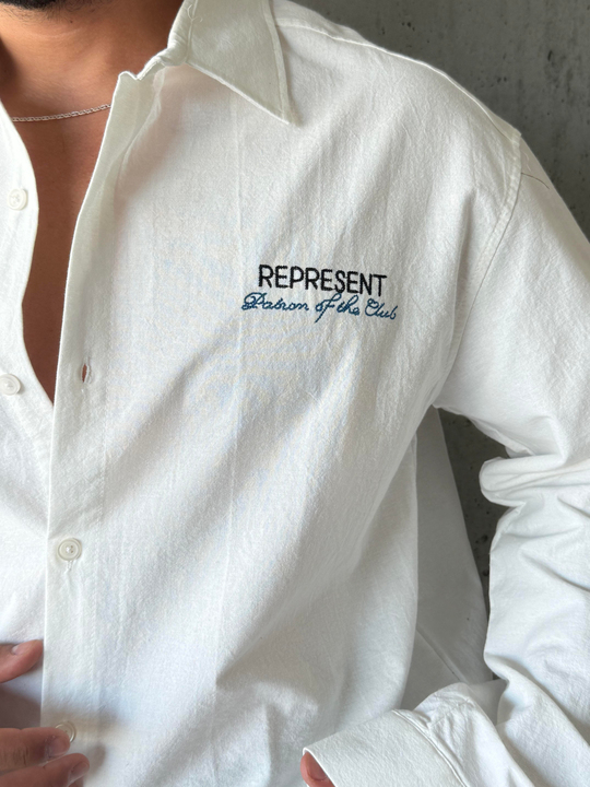 GÖMLEKEkru Represent Nakış Boxy Gömlek PNC 2551