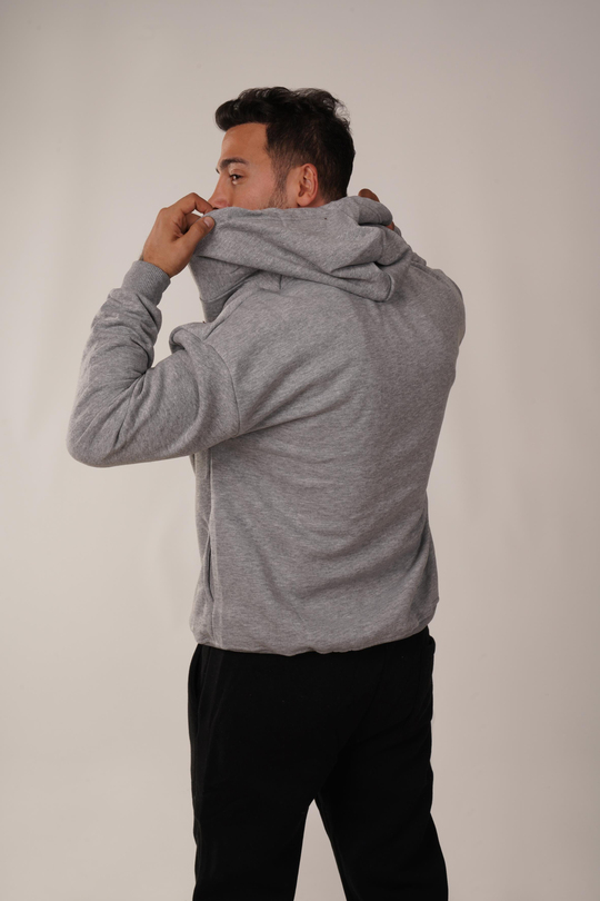 HIRKAGri 3 İplik Fermuarlı Kapşonlu Hoodie