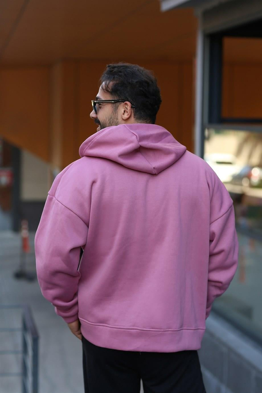 HIRKAGül Kurusu 3 İplik Hoodie Tam Fermuarlı Kapşonlu