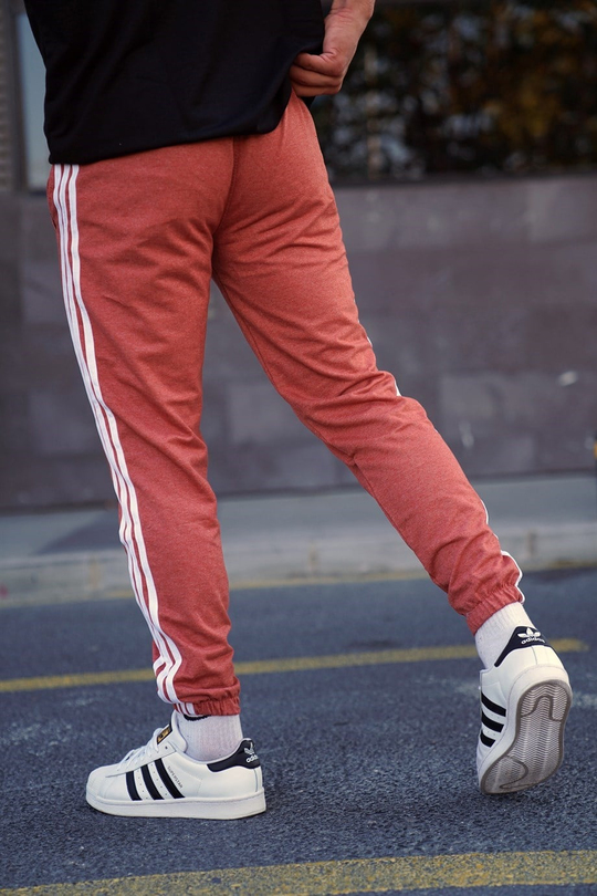 JOGGERErkek Yandan 3 Şeritli Kiremit Jogger