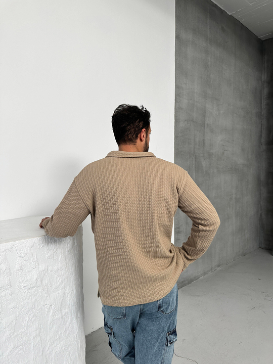 KAZAKBej Patlı Polo Yaka Örme SNZ 8448