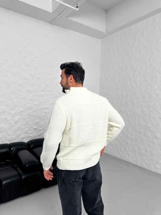 KAZAKEkru Fermuarlı Düz Gazi Kazak SNZ T7196