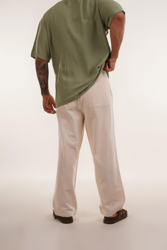 KETEN PANTOLONBej Stoper Paça Keten Pant. VMS 40636