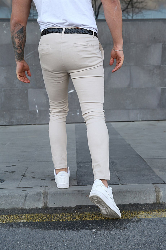 KETEN PANTOLONErkek Bej Keten Pantolon ZM