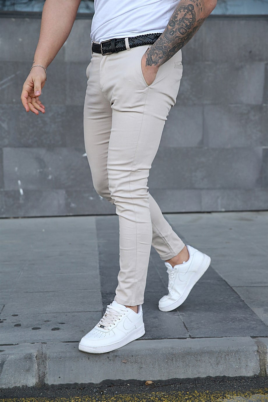 KETEN PANTOLONErkek Bej Keten Pantolon ZM